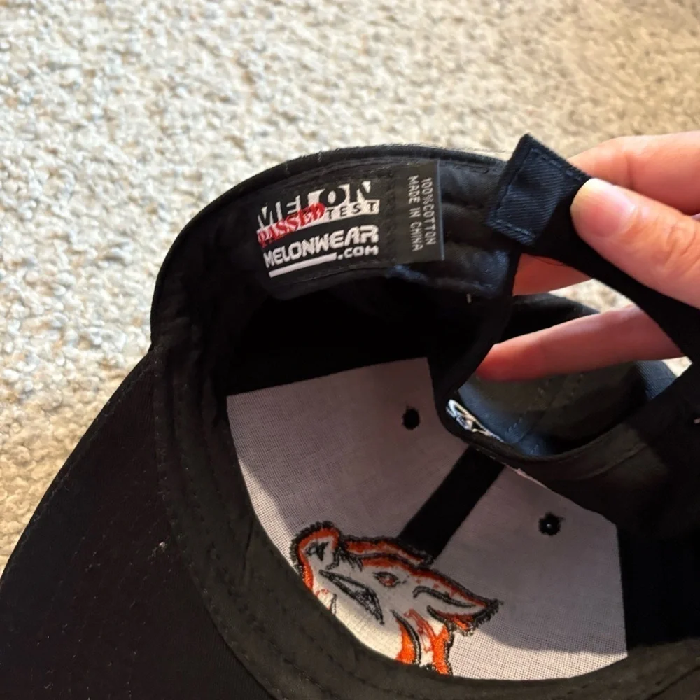 Lehigh Valley Iron Pigs Black Cap Hat with Orange Embroidered Logo Minor League